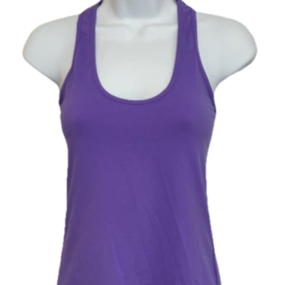 Lululemon Ladies XXS Purple Sleeveless round neck razorbac Athletic Workout Tank